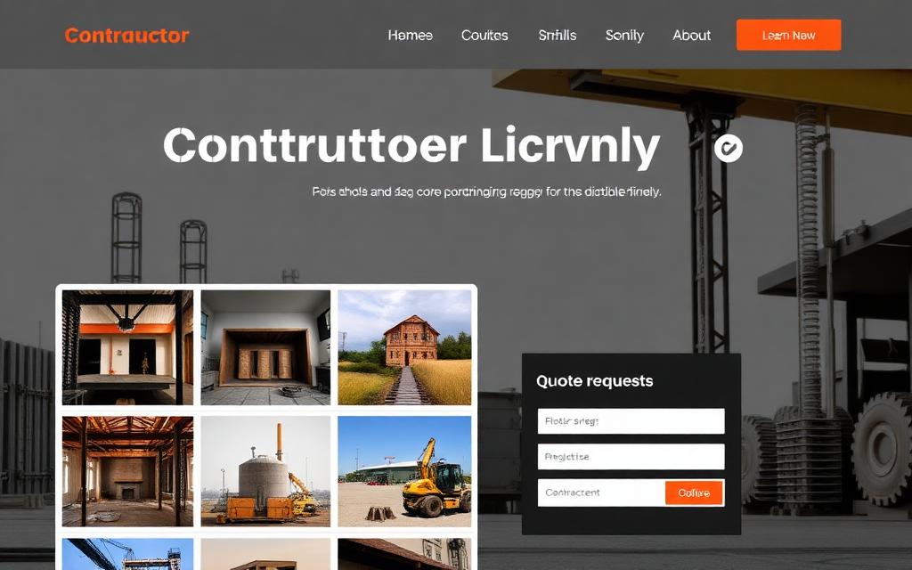 Example contractor & trades website mockup